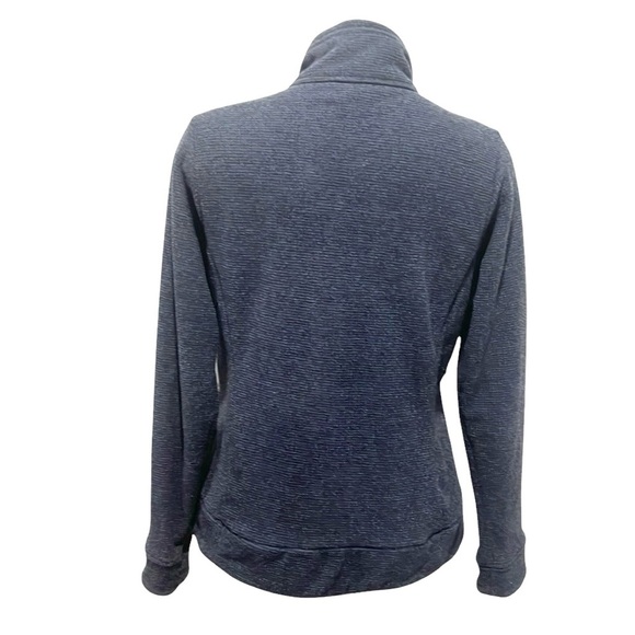 REI co op blue mock neck textured zip up fleece jacket size medium - Picture 2 of 9
